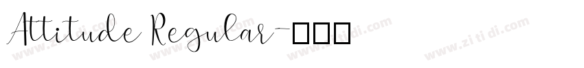 Attitude Regular字体转换